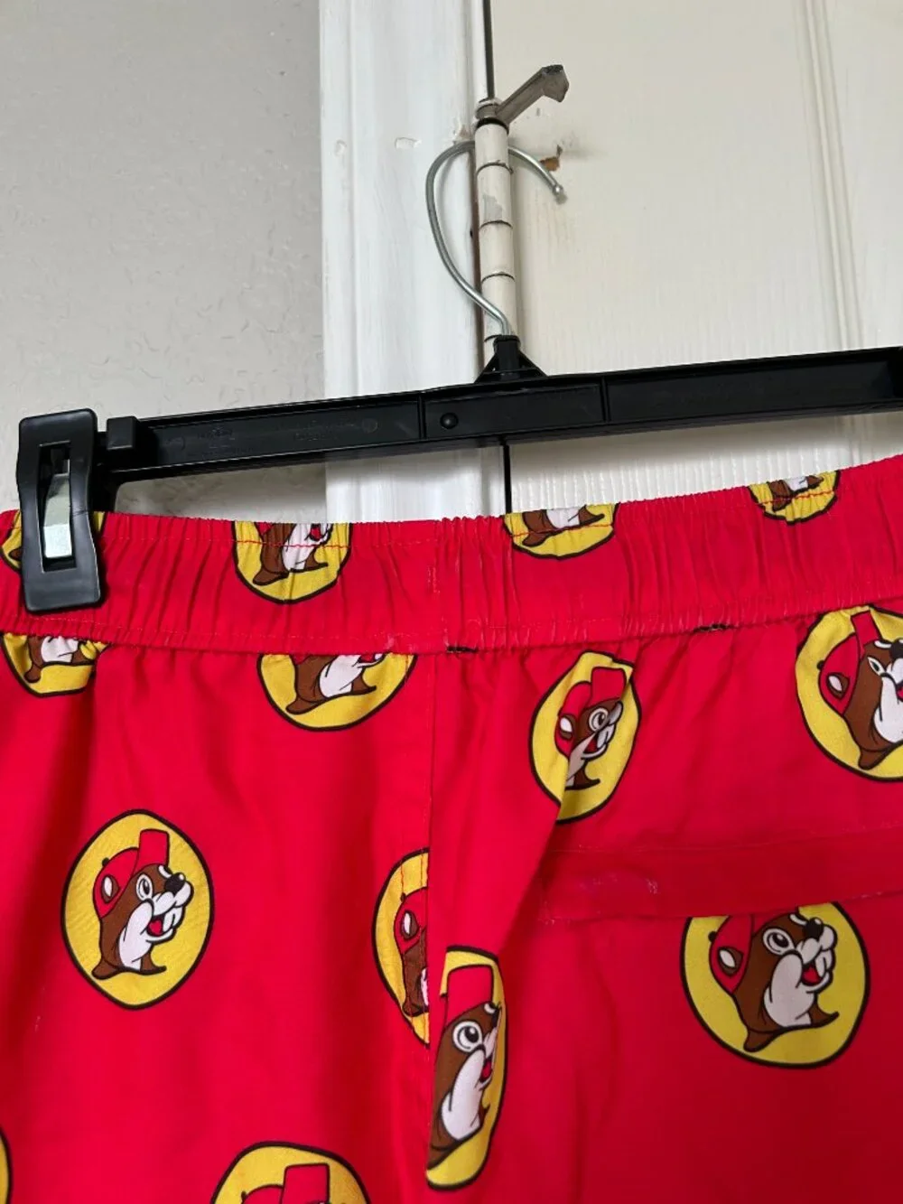 Buc-ee's (Beaver) Logo Men's Swim Trunk - Red - Size Medium